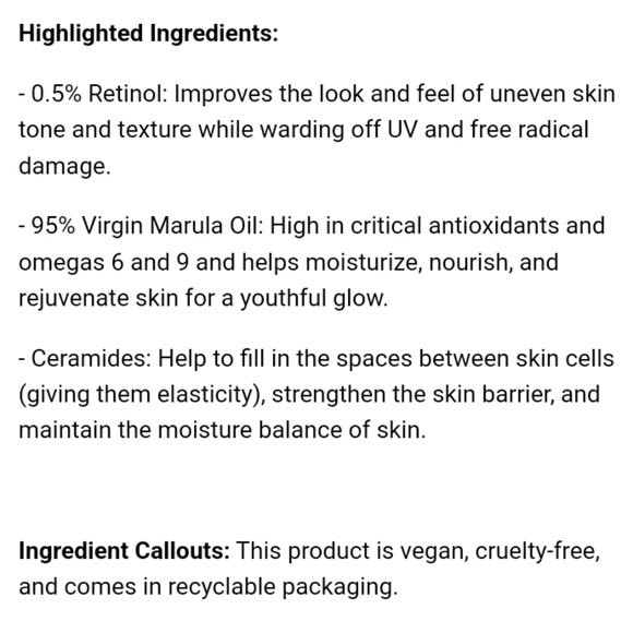 NEW Drunk Elephant A-Gloei Maretinol Oil, 1oz (full size) - Picture 5 of 9